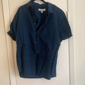 Old Navy Men's Deep Blue Casual Shirt